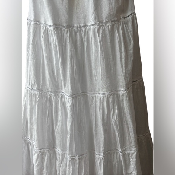 J. Crew NWT cotton halter maxi dress with rainbow stitching in white, small ✨ - Picture 5 of 11